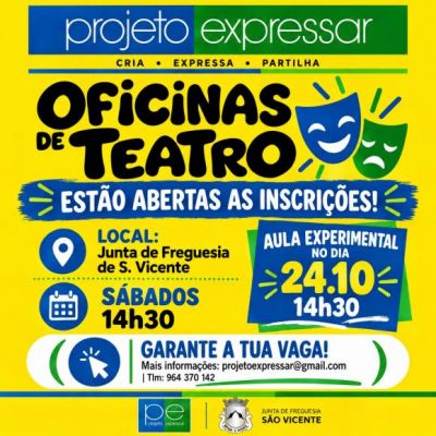 Oficinas de Teatro - Inscri&ccedil;&otilde;es abertas